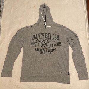 M Grey Buffalo David Bitton Thin Hoodie